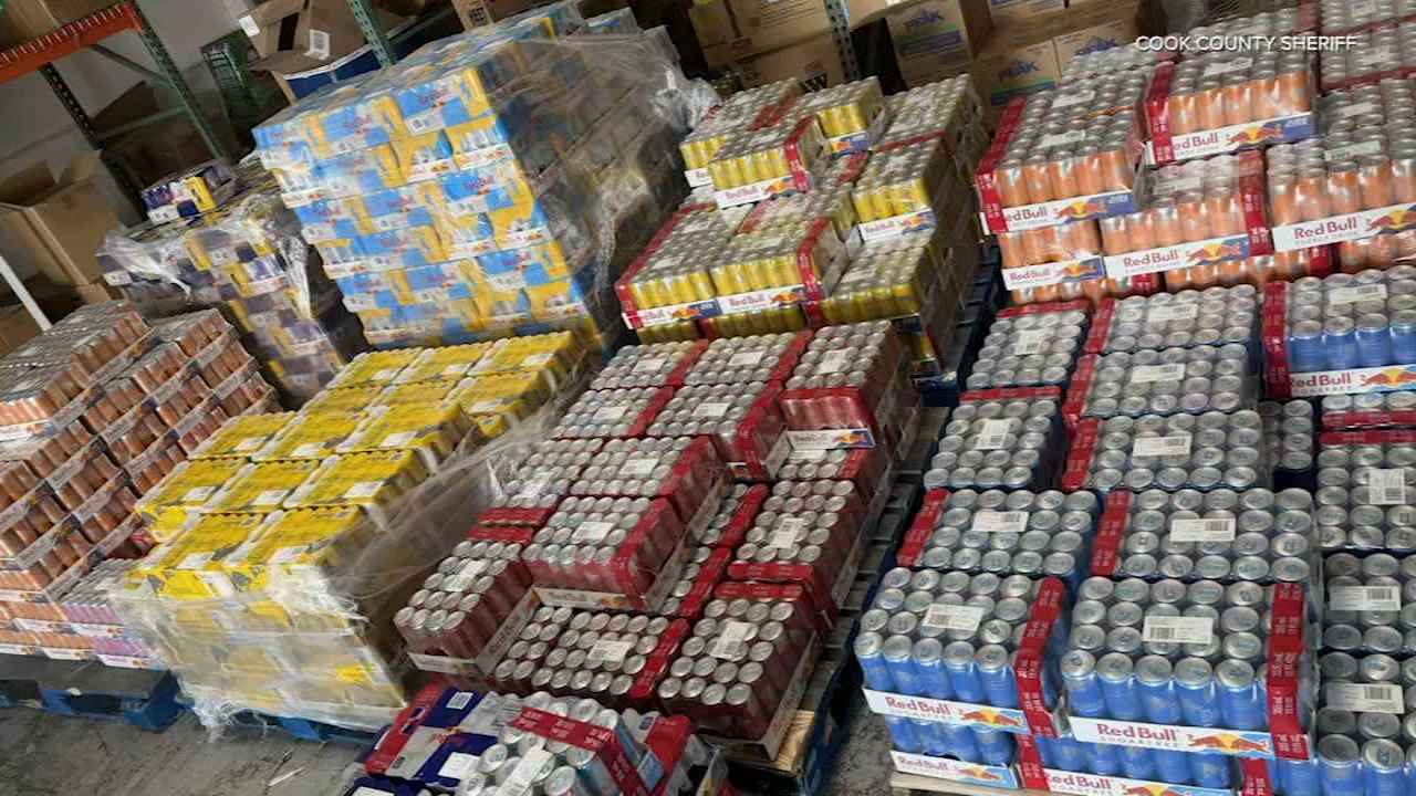 Thousands of stolen Red Bull cans found in suburban warehouse: sheriff's office
       — ABC7 Chicago (WLS-TV)